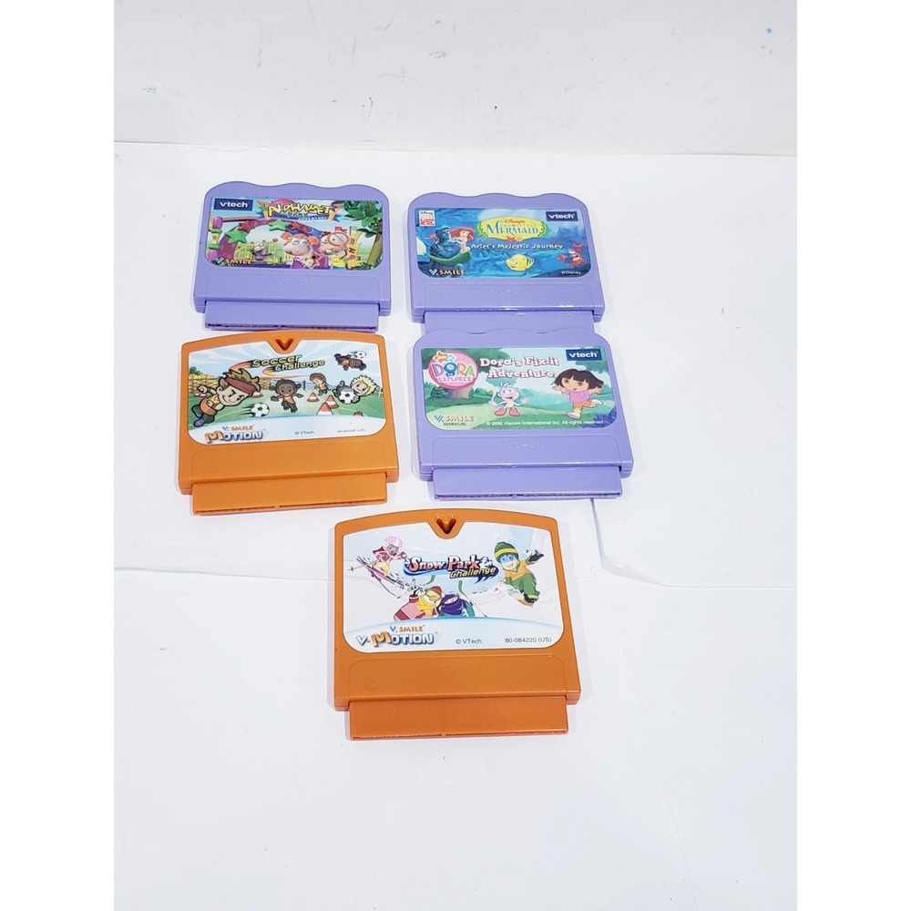 Lot Of 5 VTech V.Smile & V.Motion Learning System Games Cartridges